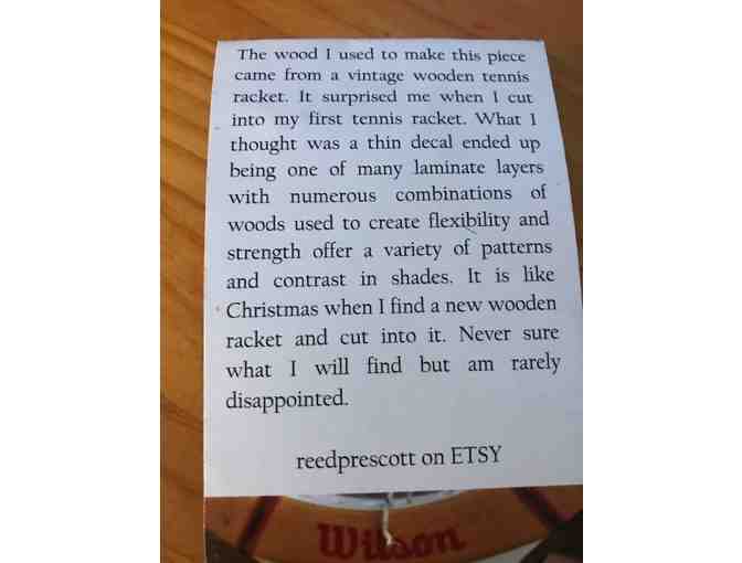 Wood Earrings Made from a Vintage Tennis Racquet! *Created by Reed Prescott *Must See!