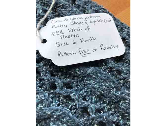 Handknit Blue Cowl *Donated by Yarn and Yoga in Bristol VT!