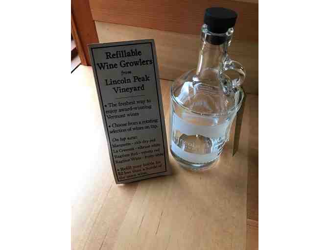 WINE GROWLER From Lincoln Peak Vineyards *Beautiful Way To Enjoy Wine!