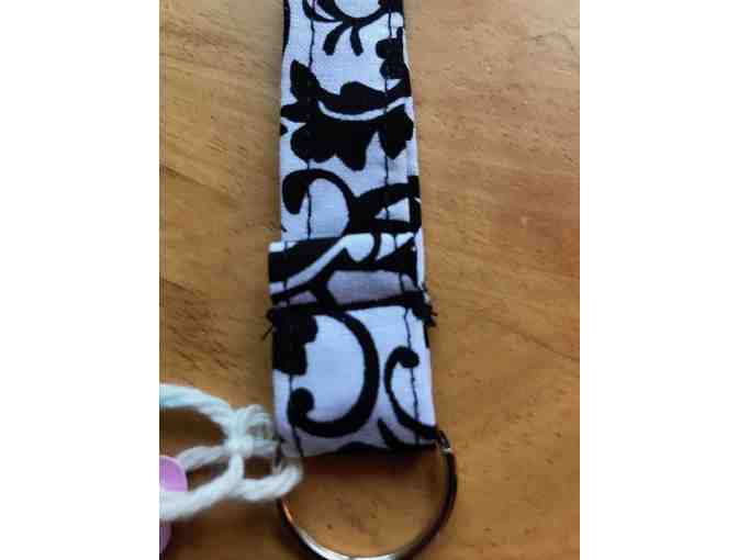 #1 Lanyard Strap - White and Black Print - NICE!  Be Stylish at Work!