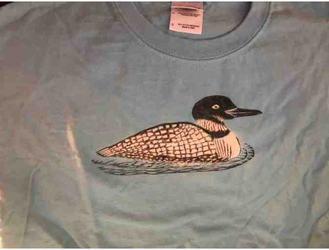 Awesome Ladies T-Shirt - Size small "LOON" design * Made by fiber artist Ellen Spring - Photo 1