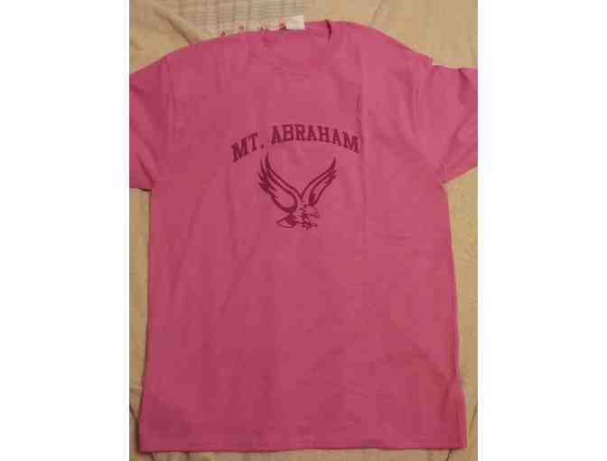 From INSTITCHES Embroidery: A PINK Ladies Large T-shirt *MT. ABRAHAM short sleeved - Photo 1