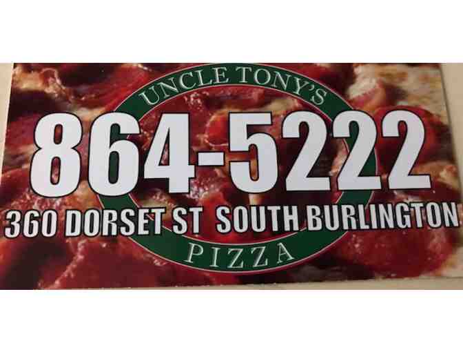 #1 - $10 Gift Card to UNCLE TONY'S PIZZA in South Burlington, VT - Photo 1