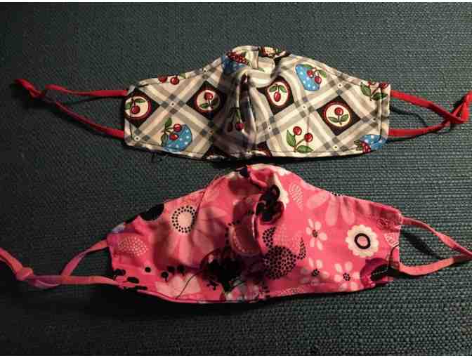 2 Colorful and Cute Children's Masks With Adjustable Straps *Cherries and Flowers! - Photo 1