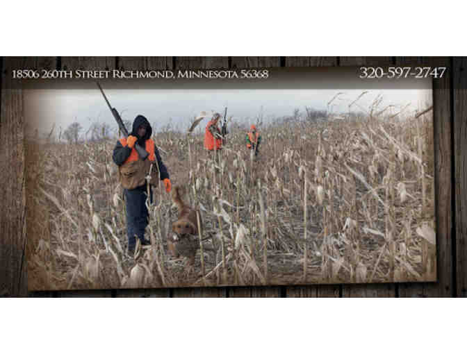 Pheasant Hunting certificate at Gold Meadows Hunting Reserve