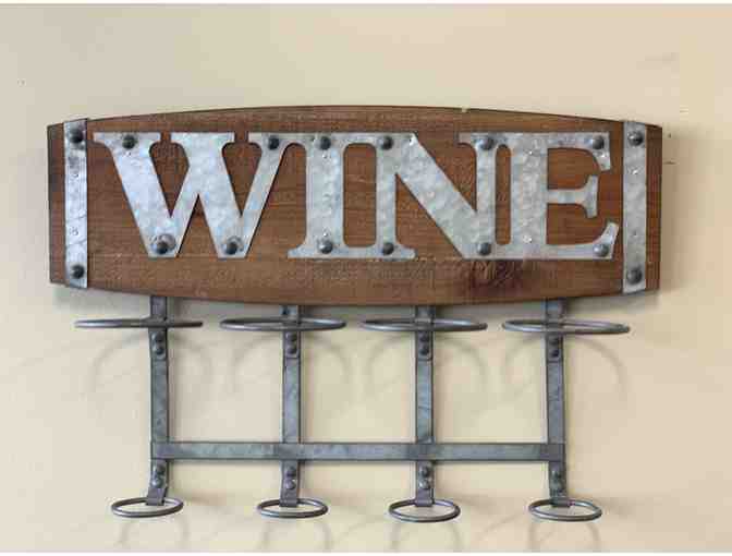 Decorative Wine Rack and Bottle of Wine