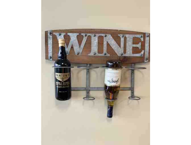 Decorative Wine Rack and Bottle of Wine
