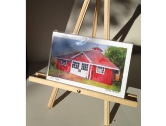 Seabiscuit Barn at Ridgewood Ranch, by Donna Stropes, Limited Edition Signed 10 1/4' x 5 3/4' Print