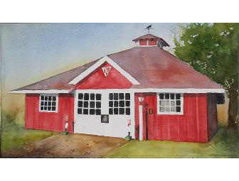 Seabiscuit Barn at Ridgewood Ranch, by Donna Stropes, Limited Edition Signed 10 1/4' x 5 3/4' Print