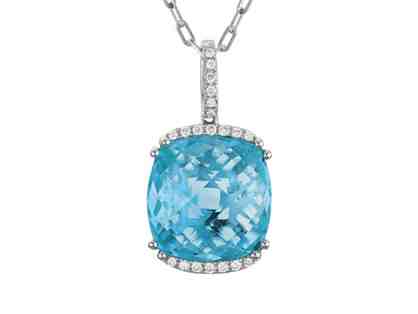 Topaz and Diamond Pendent Necklace - Alie Jewelers