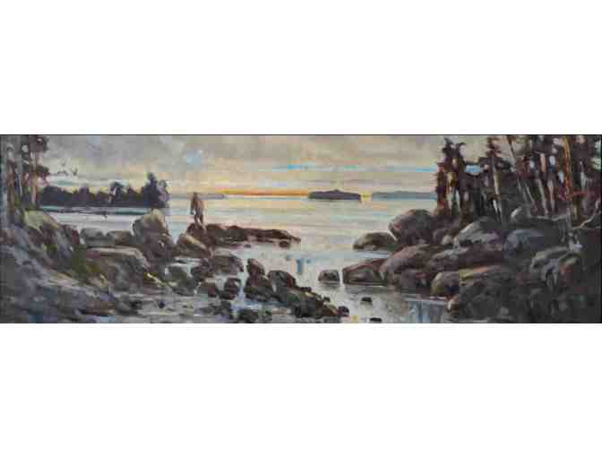 'Dawn at Deer Isle' - Painting on Canvas by Lennie Mullaney