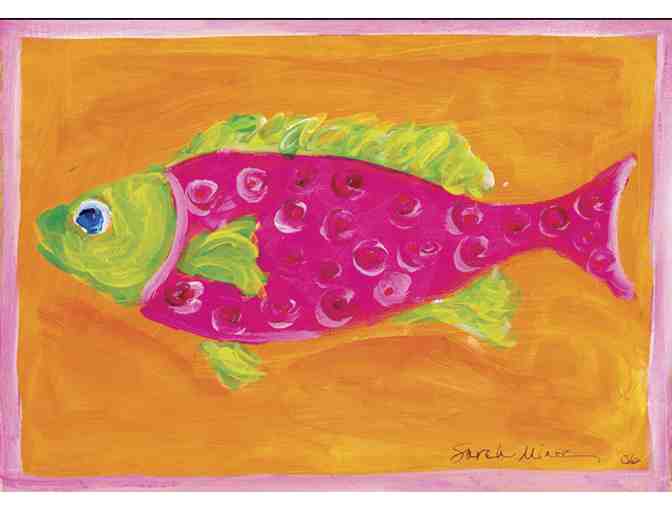 8 Fish Print Placemats by Sarah Minor Design