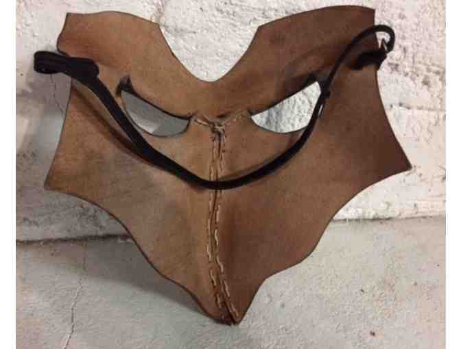 Handcrafted Leather Mask by Trevor Bartlett - Donated by Abigail Wiggin