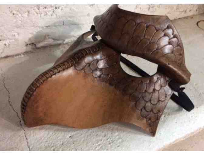 Handcrafted Leather Mask by Trevor Bartlett - Donated by Abigail Wiggin