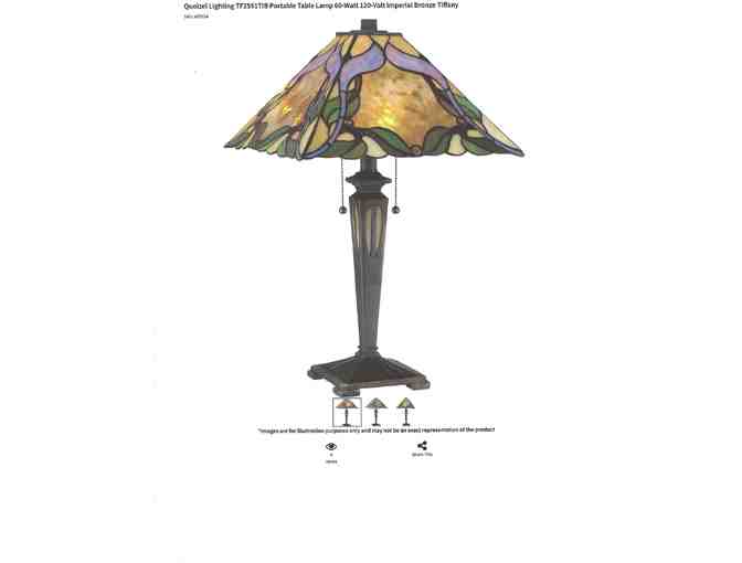 Tiffany Lamp Donated by Lighting by the Sea