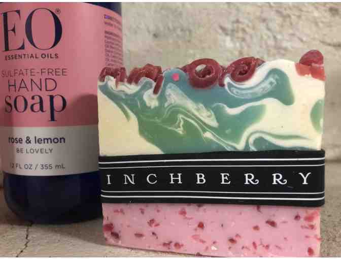 Beauty Bundle - Liquid Hand Soap, Bar Soap, Makeup Eraser, Notebook, & Candle