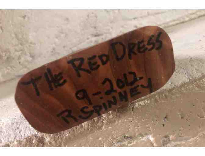 Hand Carved Cedar 'Red Dress' by R. Spinney