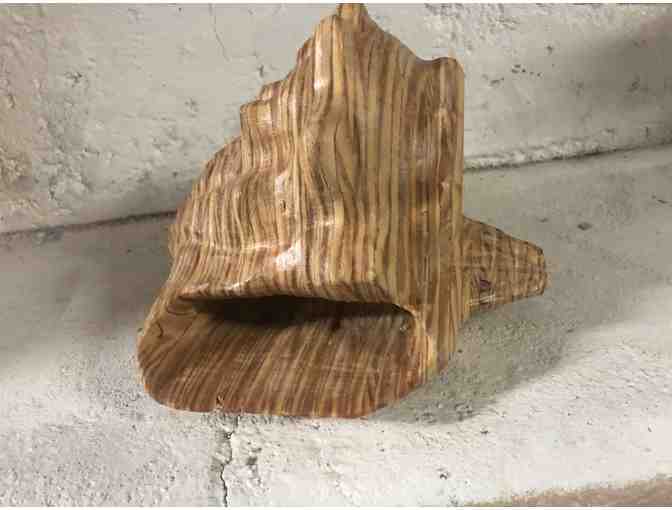 Hand Carved Conch Shell by R. Spinney