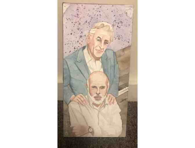 A Watercolor Portrait of 'Lenny & Jerry' by Pat D'Amico