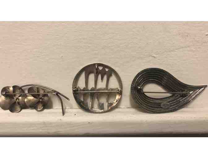 3 Sterling Silver Pins