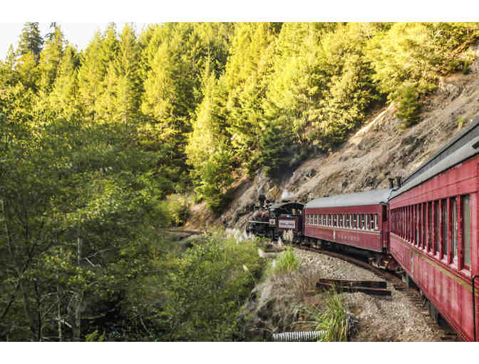 Two Roundtrip tickets on the historical Mendocino County Skunk Train