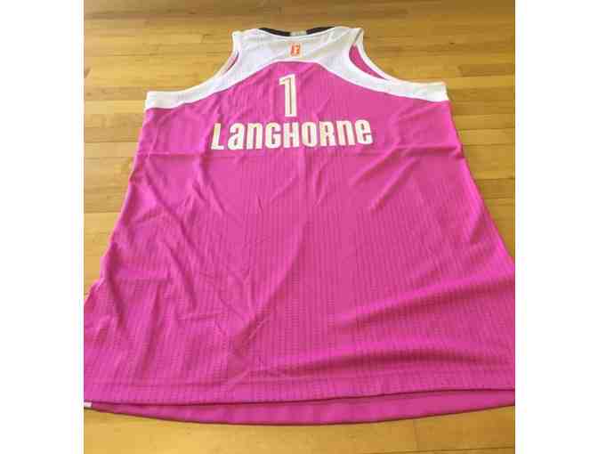 Crystal Langhorne Game Worn Pink Jersey