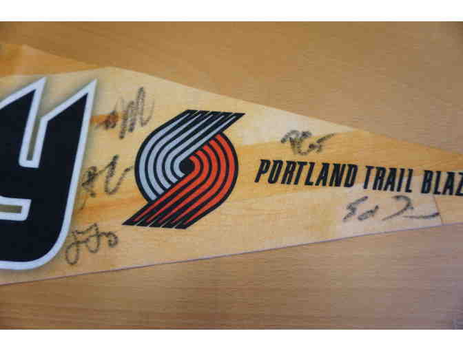 Portland Trailblazers Team Autographed Pennant