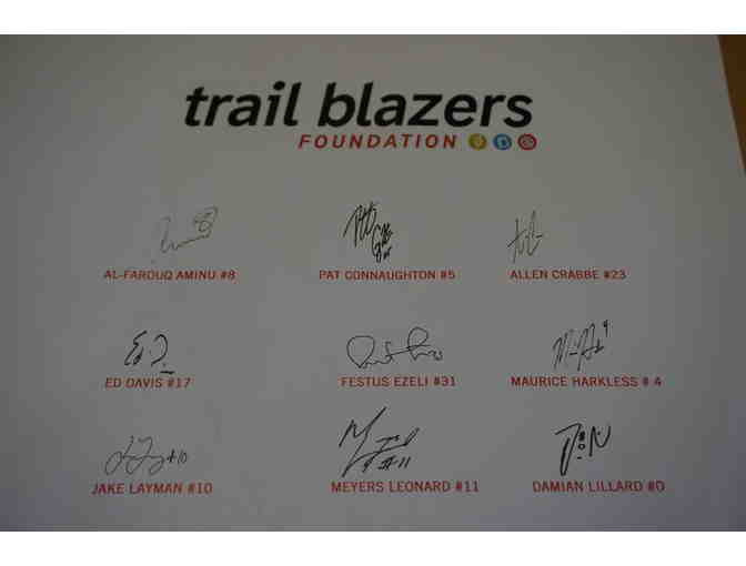 Portland Trailblazers Team Autographed Pennant