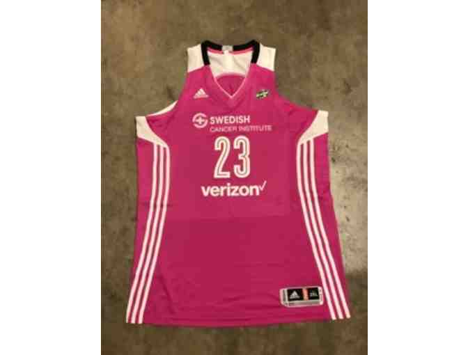 Kaleena Mosqueda-Lewis Autographed Game Worn Pink BHA Jersey