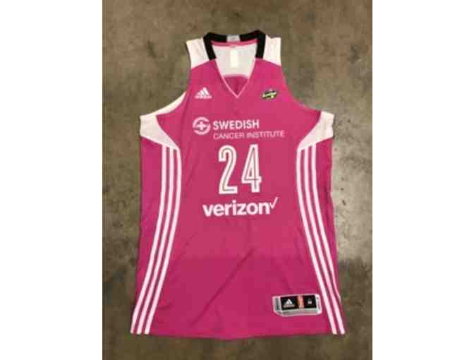 Jewell Loyd Autographed Game Worn Pink BHA Jersey