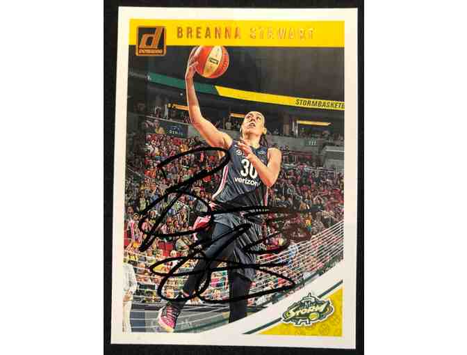Breanna Stewart SIGNED Seattle Storm Nike Swingman Jersey (Size M) and SIGNED Trading Card