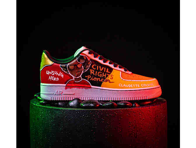Noelle Quinn SIGNED Worn Custom Painted Air Force 1, size 11