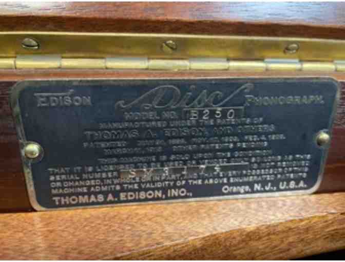 1913 Edison Diamond Disc B250 Phonograph with Records - Photo 9