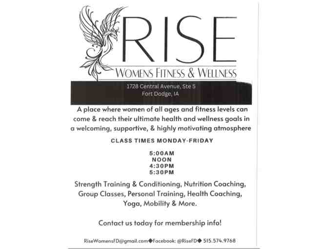 2 -Month Membership to Rise Women's Fitness & Wellness