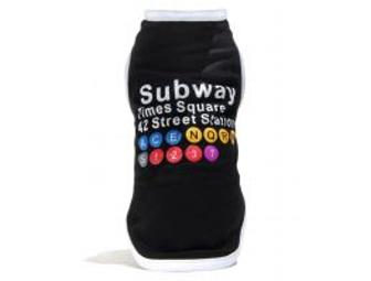 Fun MTA Subway Themed Dog Placemat, Tank Top and Plush Toy by Fab Dog