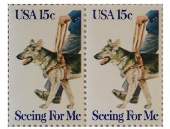 Sheet of Fifty Seeing for Me Stamps