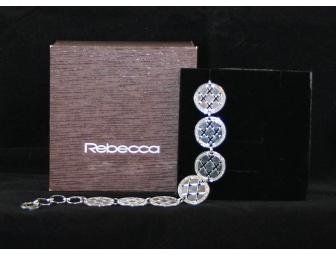 Sterling Silver Bracelet by Designer Rebecca, the 'Melrose' Collection