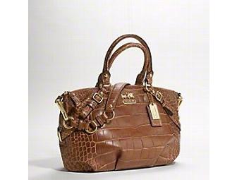 Coach's Limited Edition Madison Handbag - Toffee Colored Embossed Croc