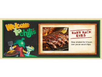 Chili's Grill & Bar Restaurant $50 in Gift Certificates