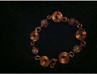 Beaded and Copper Necklace/Bracelet Combo