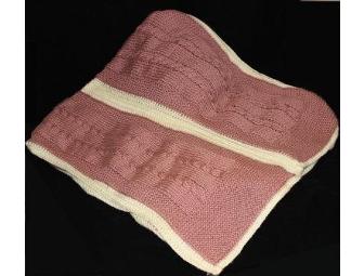 Baby Blanket with Hand Knit Toy