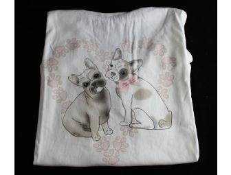 Sleeveless Pajama Set in Ivory with French Bulldogs Print  (Women's size 6-8)