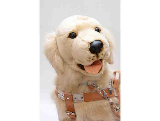 Sitting Golden Retriever Plush in Harness