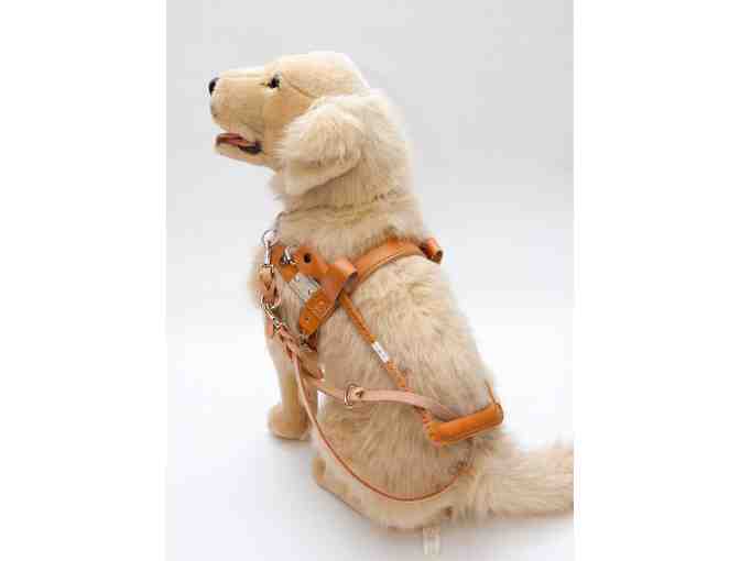 Sitting Golden Retriever Plush in Harness