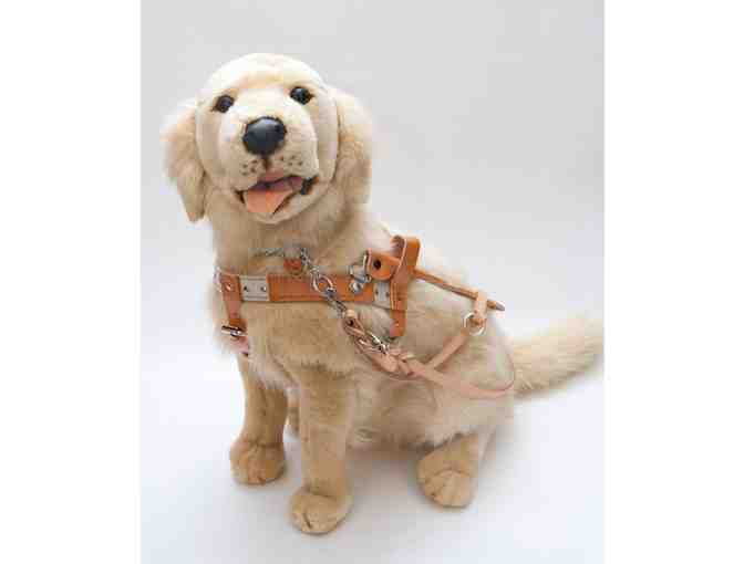 Sitting Golden Retriever Plush in Harness