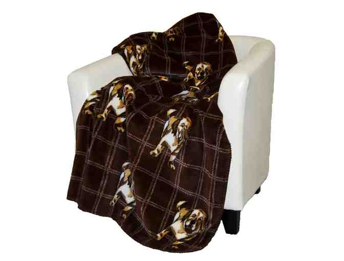 Denali 'Golden Pups' Microplush Throw Blanket