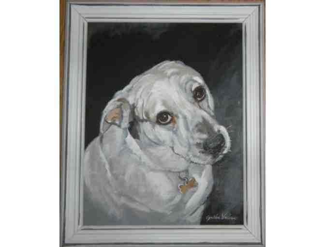 Framed Custom Acrylic Portrait of Your Pet by Cynthia Valesio