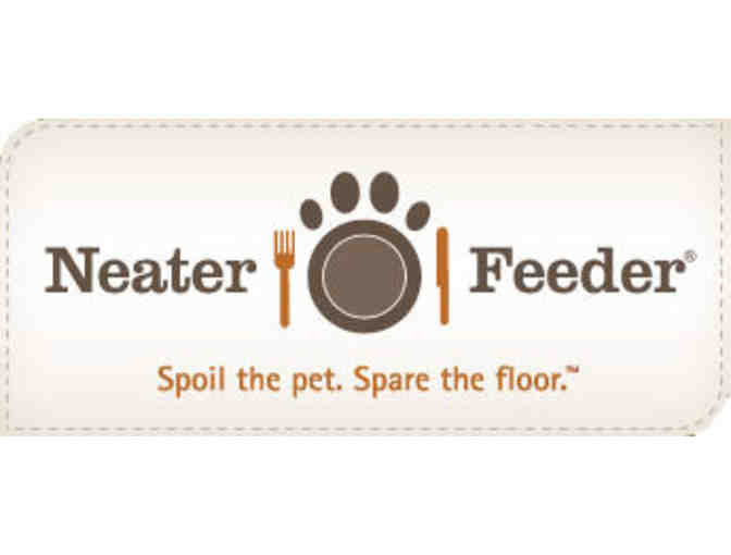Neater Feeder Deluxe in Bronze with leg extensions for dogs 35-100+ lbs