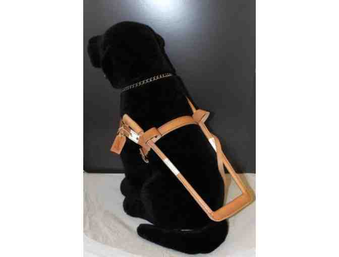 Black Lab Plush in Harness named Jude