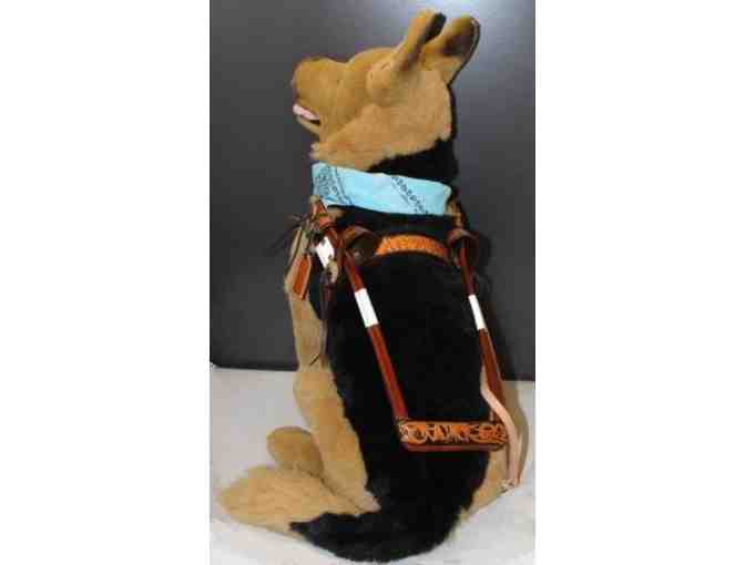German Shepherd in Harness and Blue Bandanna - Cinch